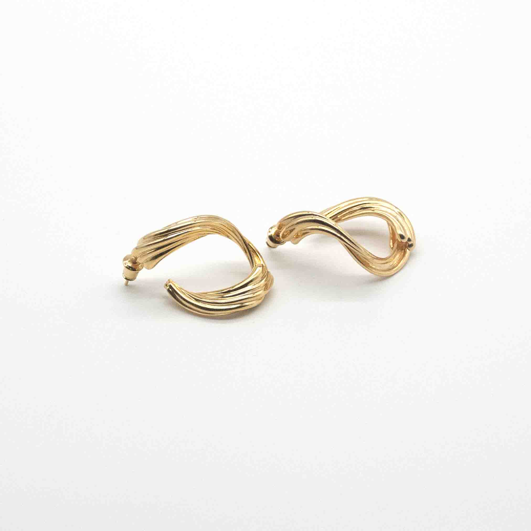 Pair of Aurora Silver Gold-Plated Vermeil Earrings